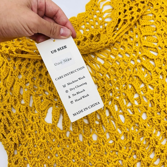 NWT knit mustard gold BEACH COVERUP TOP - Picture 4 of 5